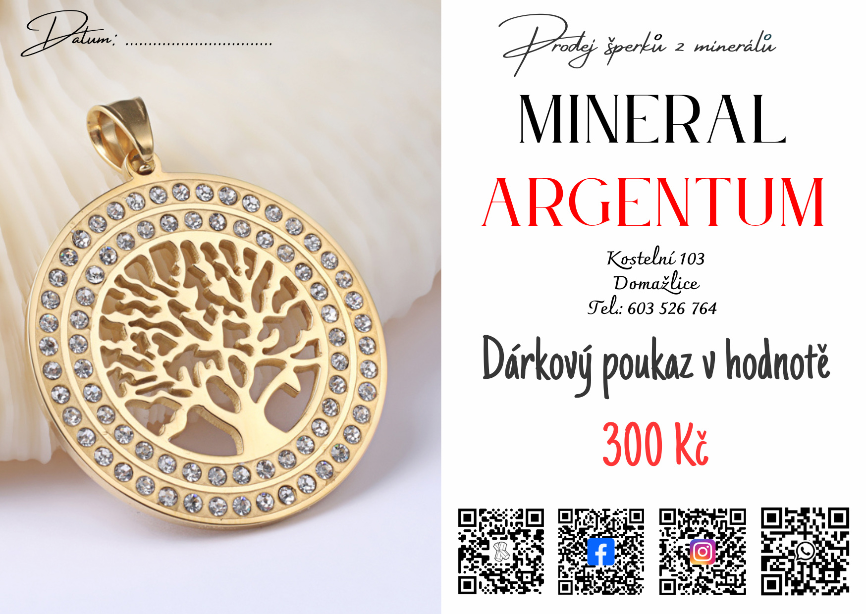 Dárkový poukaz v hodnotě 300 Kč